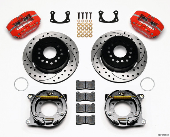 Wilwood Dynapro Lug Mount P/S P-B Kit Drilled-Red New Big Ford 2.50in Offset - MSM-T-136775