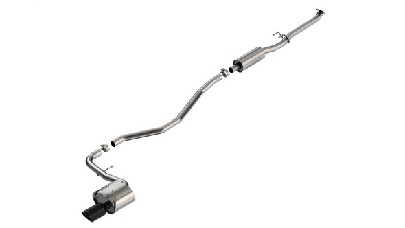 Borla 22-24 Honda Civic Sport 2.25in S-Type Cat Back 4in Tip - Black Chrome - MSM-T-703741