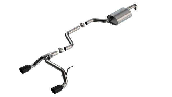 Borla 18-23 Suzuki Jimny 1.4L AT/MT 4WD 2DR 2in S-Type Catback Exhaust - Black Chrome Tips - MSM-T-587270