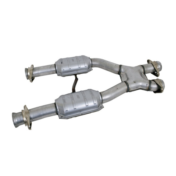 BBK 79-93 Mustang 5.0 Short Mid X Pipe With Catalytic Converters 2-1/2 For BBK Long Tube Headers - MSM-T-30455