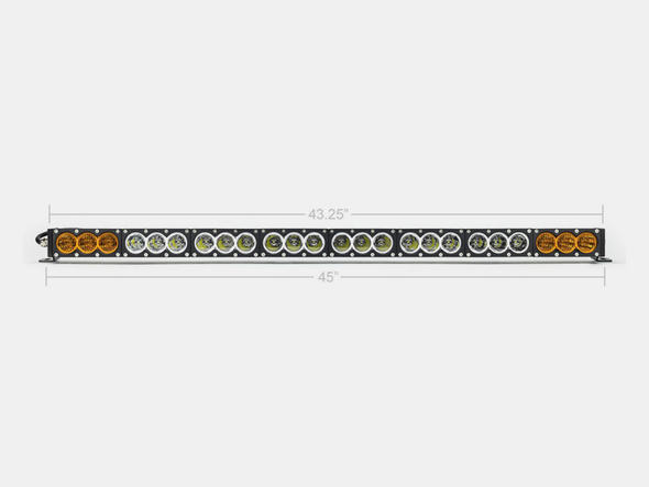 Cali Raised 43 Amber/White Dual Function Led Bar - Dual Function Wire Harness/SQ Dual Function Swit - MSM-T-801075
