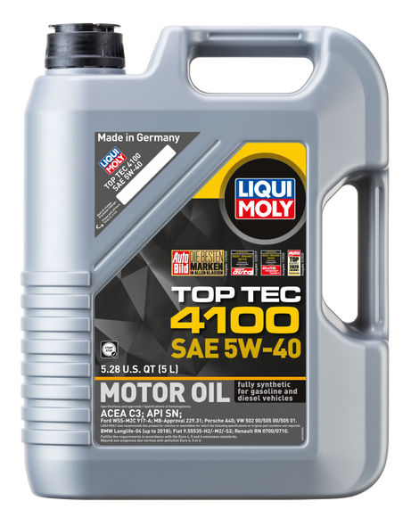 LIQUI MOLY 5L Top Tec 4100 Motor Oil SAE 5W40 - MSM-T-503549