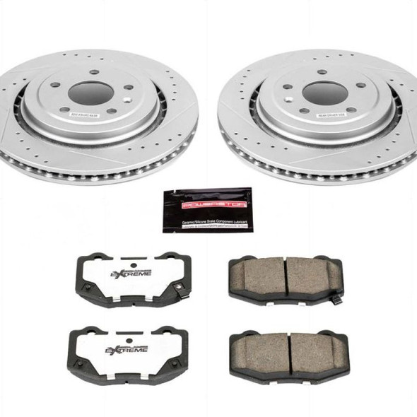 Power Stop 14-19 Chevrolet Corvette Rear Z26 Street Warrior Brake Kit - MSM-T-381281