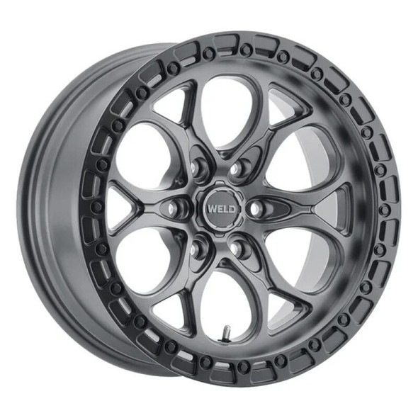 Weld 17x9 Ledge 6 6x139.7 ET00 BS 5.00 Satin GUN / Satin BLK Ring 106.1 - MSM-T-817669