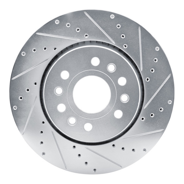 R1 21-25 Jeep Grand Wagoneer Front Right Drilled & Slotted Silver Brake Rotor - MSM-T-985406
