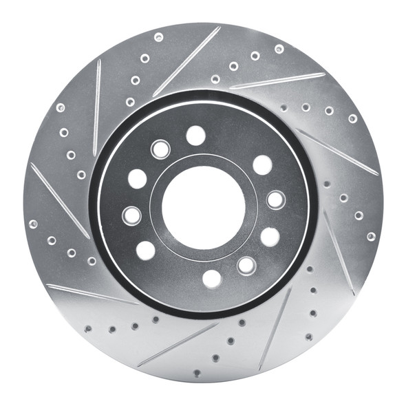R1 21-25 Jeep Grand Wagoneer L Front Left Drilled & Slotted Silver Brake Rotor - MSM-T-985405