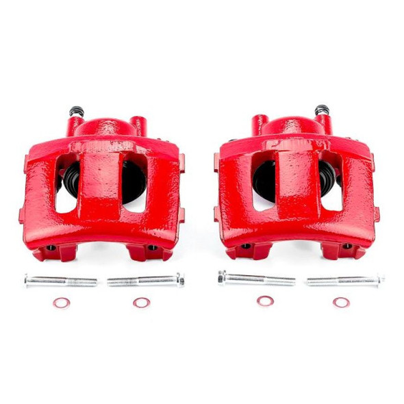 Power Stop 90-01 Jeep Cherokee Front Red Calipers w/o Brackets - Pair - MSM-T-385733