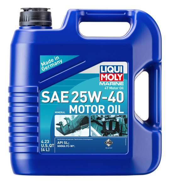 LIQUI MOLY 4L Marine 4T Motor Oil 25W40 - MSM-T-586478