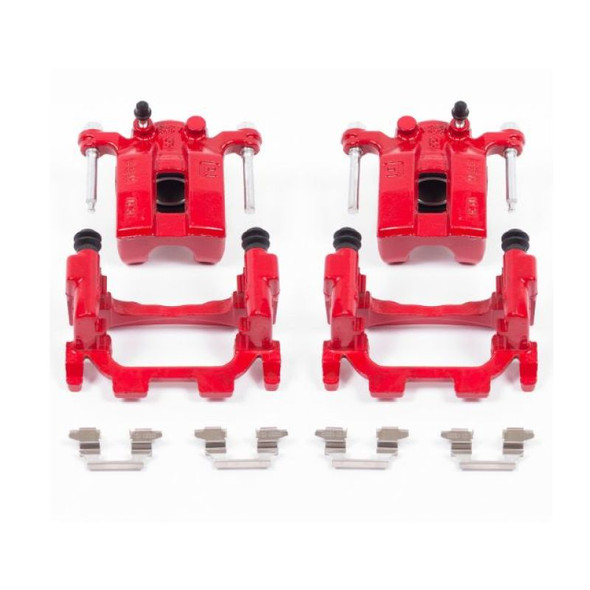 Power Stop 11-12 Infiniti G25 Rear Red Calipers w/Brackets - Pair - MSM-T-383276