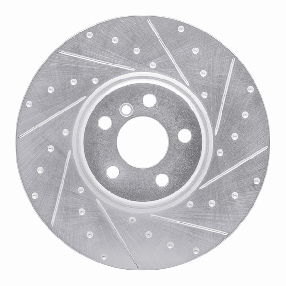 R1 16-25 BMW i4 Right Front Drilled & Slotted Silver Brake Rotor - MSM-T-985073