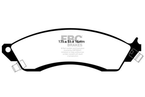 EBC 93-00 Aston Martin Virage 5.3 (PBR Caliper) Redstuff Front Brake Pads - MSM-T-38554