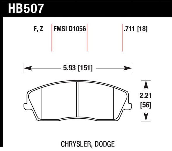 Hawk Performance Ceramic Street Brake Pads - MSM-T-237338
