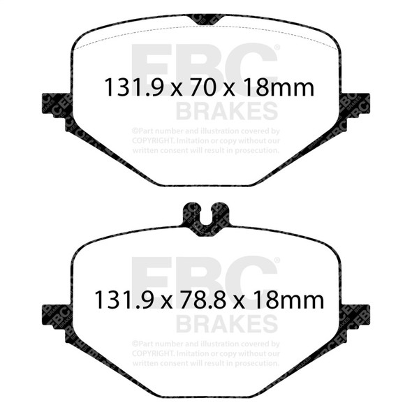 EBC 2018+ Mercedes-Benz G63 AMG (BM463) 4.0TT Yellowstuff Rear Brake Pads - MSM-T-484550