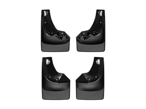 WeatherTech 19-21 Chevrolet Silverado 1500 CC No Drill Mudflaps - Black - MSM-T-593140