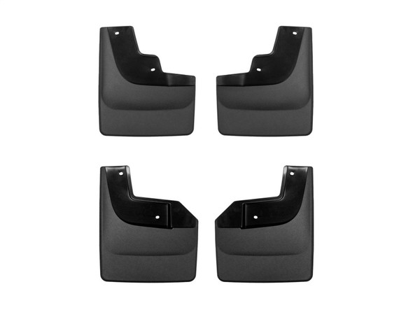 WeatherTech 2021+ Ford F-150 Raptor (Incl. 37 Perf. Pkg) No Drill Front & Rear Mudflaps - Black - MSM-T-496863
