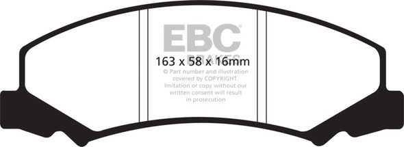 EBC 08-09 Buick Allure (Canada) 5.3 Redstuff Front Brake Pads - MSM-T-35279