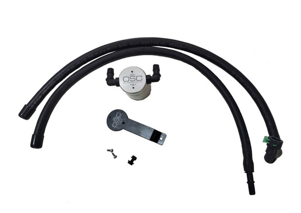J&L 2020-2024 Ford Explorer 2.3L EcoBoost Driver Side Oil Separator 3.0 - Clear Anodized - MSM-T-356436