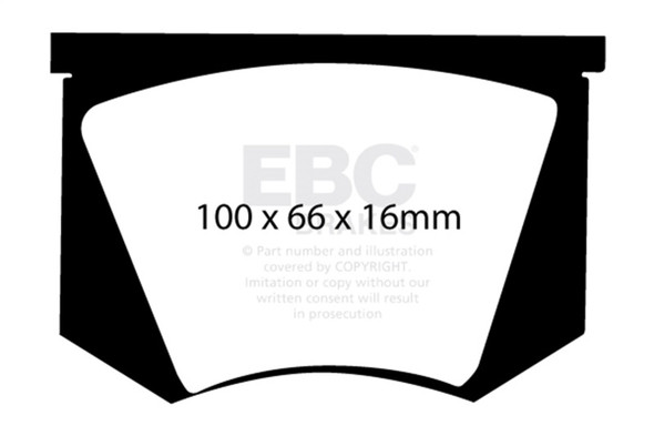 EBC 64-66 Ac Cobra 7.0 Yellowstuff Rear Brake Pads - MSM-T-37420