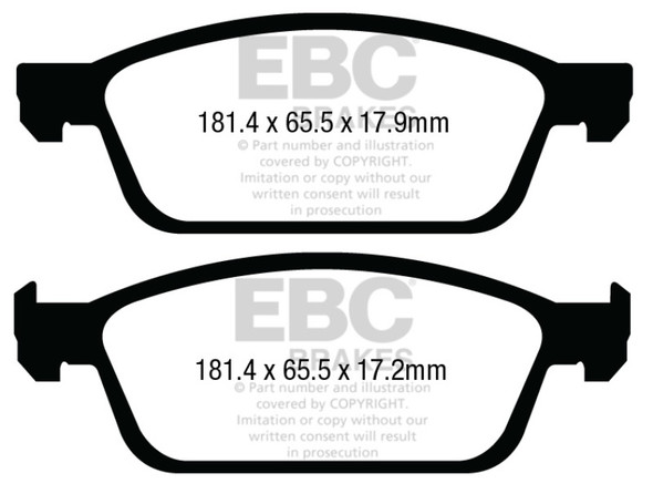 EBC Brakes Redstuff Ceramic Brake Pads - MSM-T-40060