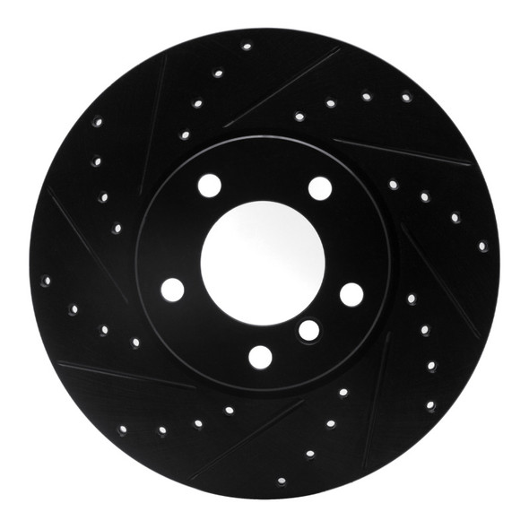 R1 07-21 BMW 430I xDrive Front Left Drilled & Slotted Black Brake Rotor - MSM-T-974164