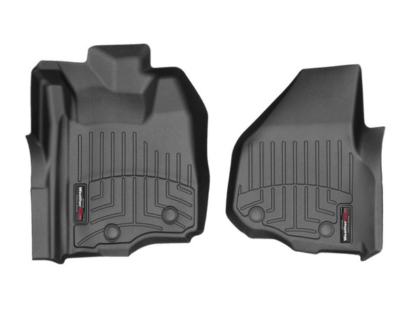 WeatherTech 12-16 Ford F-250/350/450/550 Vinyl Front FloorLiner - Black Does not fit Manual Shifter - MSM-T-117037