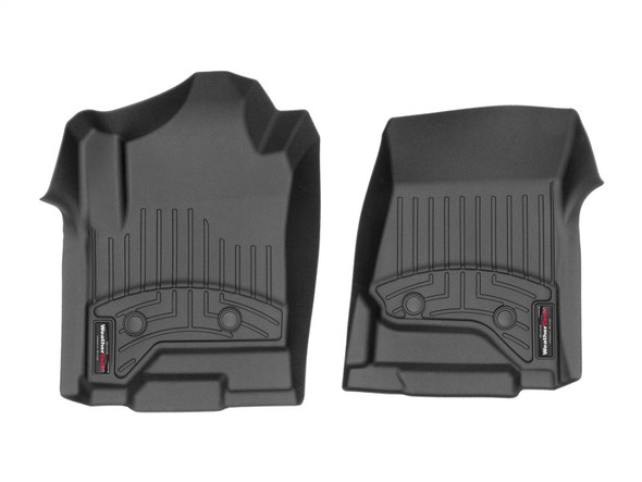 WeatherTech 2014+ Chevrolet Silverado 1500 Vinyl Front FloorLiner - Black (Double/Crew Cab) - MSM-T-130606