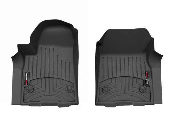 WeatherTech 2024 Chevrolet/GMC Silverado/Sierra EV w/Carpet Floor Front FloorLiner - Black - MSM-T-862313