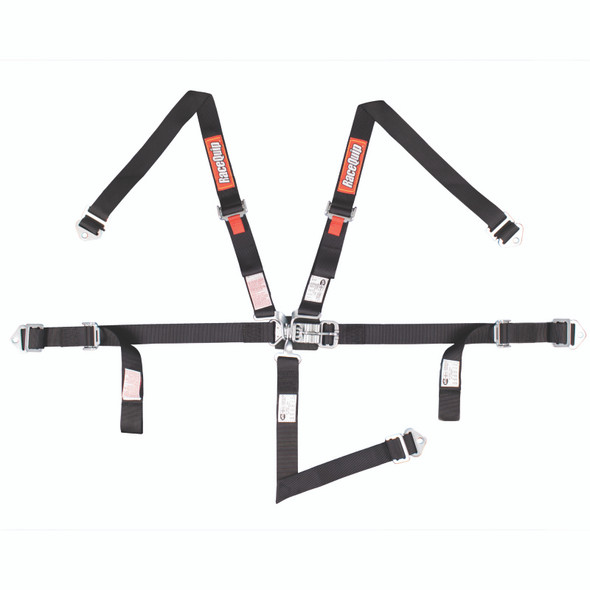 RaceQuip Black JR. L & L 5pt Harness - MSM-T-375129