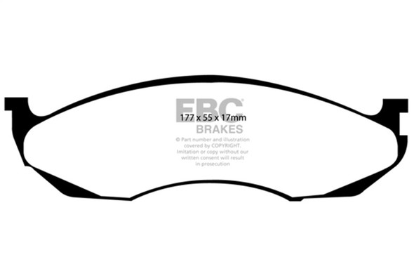 EBC 90-91 Jeep Cherokee 2.5 4WD Greenstuff Front Brake Pads - MSM-T-38089