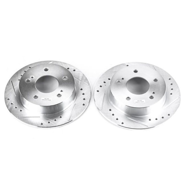 Power Stop 94-98 Nissan 240SX Rear Evolution Drilled & Slotted Rotors - Pair - MSM-T-391904