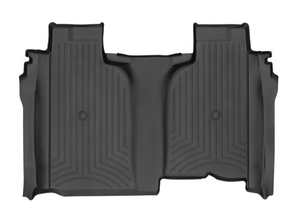 WeatherTech 2019+ Chevrolet Silverado 1500 Crew Cab w/ Vinyl Floors Rear FloorLiner - Black - MSM-T-207338