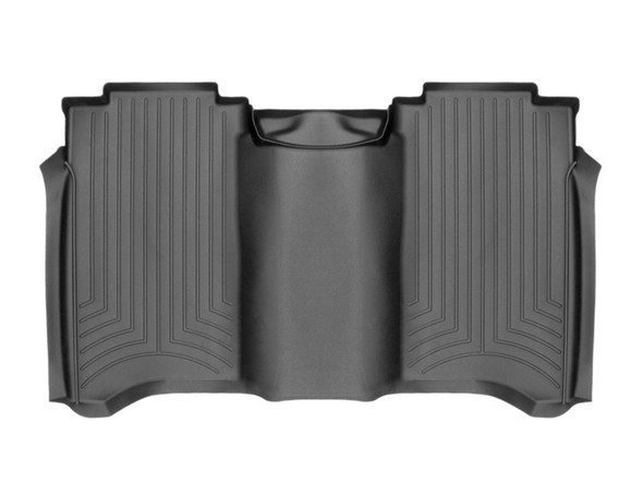 WeatherTech 2017+ Nissan Titan / Titan XD Rear FloorLiner - Black (Crew Cab; Fits Both Vinyl/Carpet) - MSM-T-130117