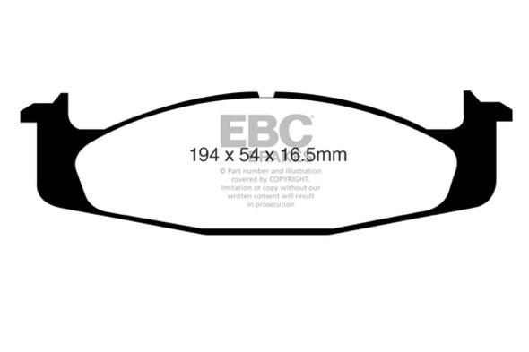 EBC 94-96 Ford Bronco 5.0 Greenstuff Front Brake Pads - MSM-T-38817