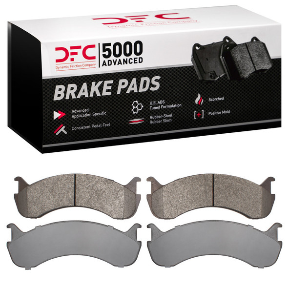 DFC 98-25 Beaver Motorcoach Monterey Rear/Front 5000 Advanced Semi Metallic Brake Pads - MSM-T-901250
