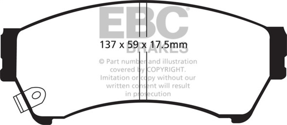 EBC 06-09 Ford Fusion 2.3 Ultimax2 Front Brake Pads - MSM-T-34708