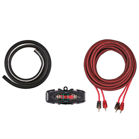DS18 4-GA Amplifier Install Kit Advance- Red - MSM-T-932956