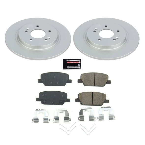 Power Stop 2019 Hyundai Santa Fe Rear Z17 Evolution Geomet Coated Brake Kit - POWERSTOPCRK8310