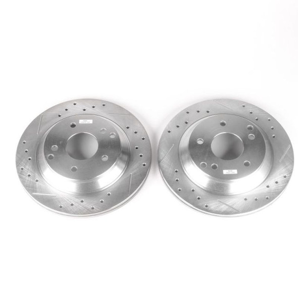 Power Stop 88-96 Chevrolet Corvette Rear Evolution Drilled & Slotted Rotors - Pair - POWERSTOPAR8241XPR