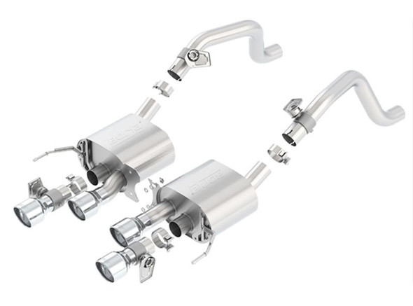 Borla 2014 Chevrolet Corvette C7 6.2L 8cyl S Type Exhaust w/ NPP Dual Mode (rear section only) - BORLA11874