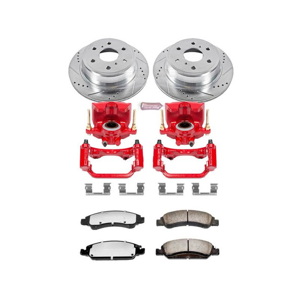Power Stop 15-19 Cadillac Escalade Rear Z36 Truck & Tow Brake Kit w/Calipers - POWERSTOPKC6562-36