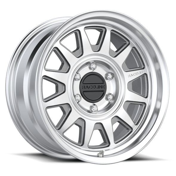Raceline 952MC Aero 17x9in / 5x139.7 BP / -12mm Offset / 106.5mm Bore - Machined Wheel - RACELINE952MC-79055-12