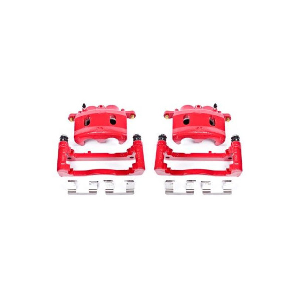 Power Stop 07-08 Cadillac Escalade Front Red Calipers w/Brackets - Pair - POWERSTOPS4918