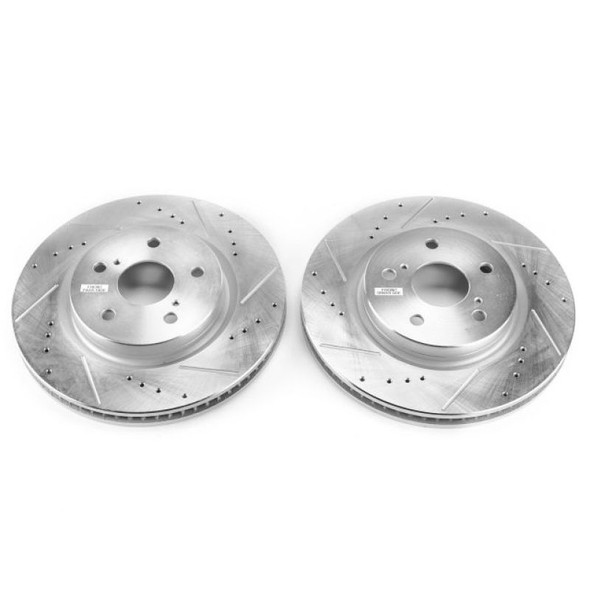 Power Stop 2019 Lexus ES350 Front Evolution Drilled & Slotted Rotors - Pair - POWERSTOPJBR1763XPR