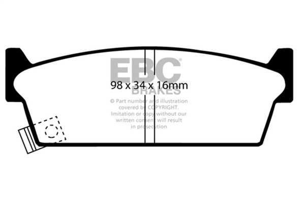 EBC 90-93 Infiniti M30 3.0 Yellowstuff Rear Brake Pads - EBCDP4686/2R