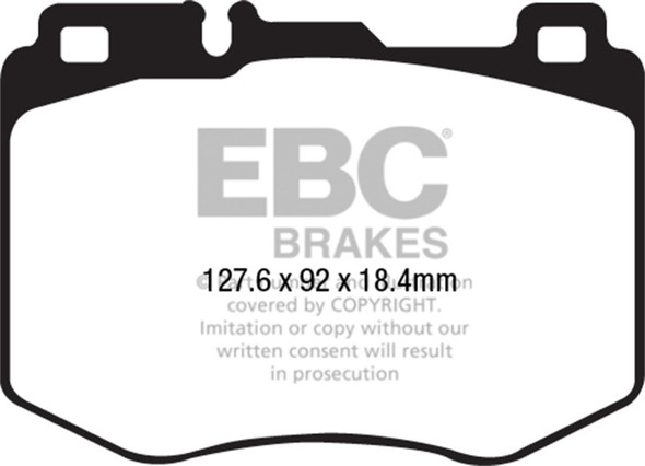 EBC 2016+ Mercedes-Benz GLC300 2.0L Turbo Ultimax2 Front Brake Pads - EBCUD1796