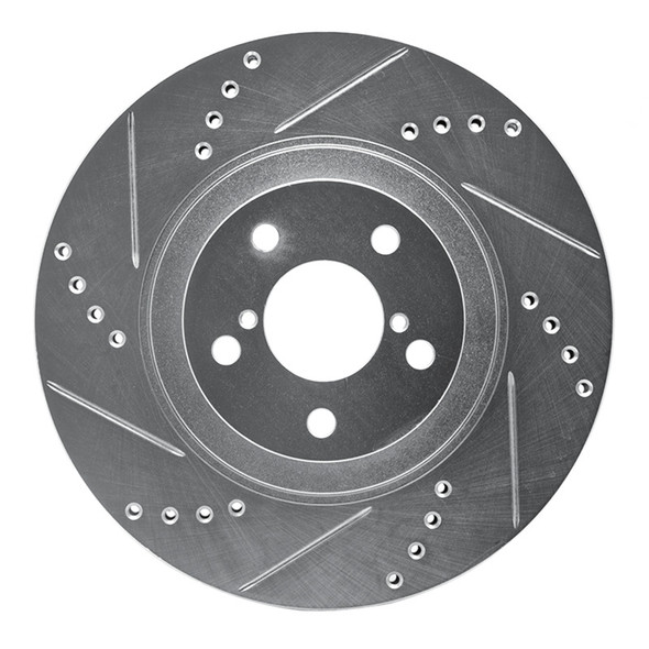 R1 04-25 Scion FR-S Front Left Drilled & Slotted Silver Brake Rotor - R1CONCEPTS631-13034L