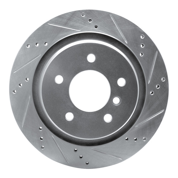 R1 95-02 BMW M3 Left Rear Drilled & Slotted Silver Brake Rotor - R1CONCEPTS631-31034D