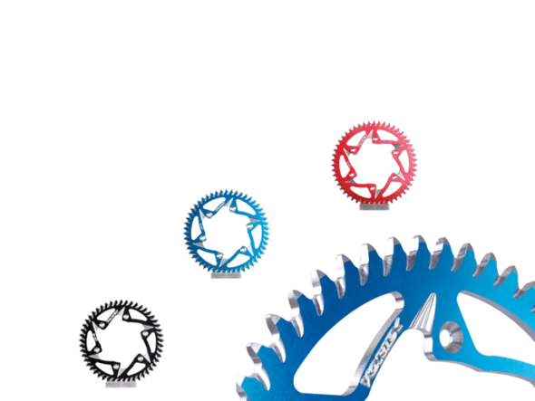 Vortex Racing Aluminum Rear Sprocket 525 48 Tooth- Black - VORTEXRACING435CZK-48