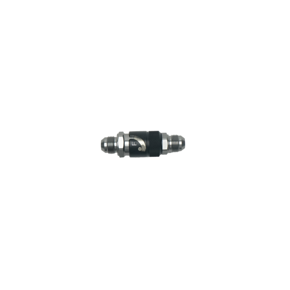DeatschWerks 8AN Male Flare Quick Disconnect Dry Break Fitting - 2 Pieces Anodized Matte Black - DEATSCHWERKS6-02-0226-B