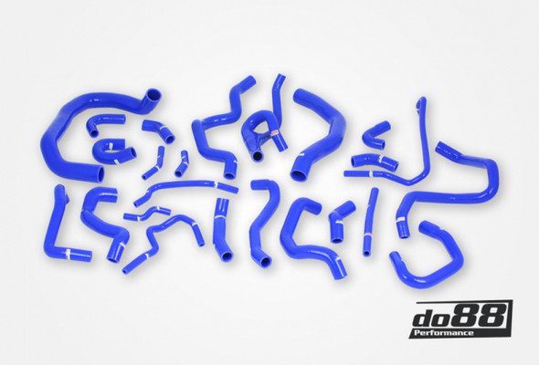do88 Audi/Seat/Skoda/Volkswagen 1.8T/2.0T (MQB) Coolant Hoses (24 pcs) - Blue - DO88DO88-KIT187B